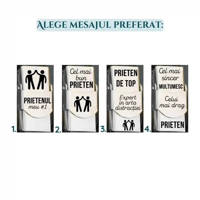 Prieten - Bratara din piele cu mesaj personalizat [4]