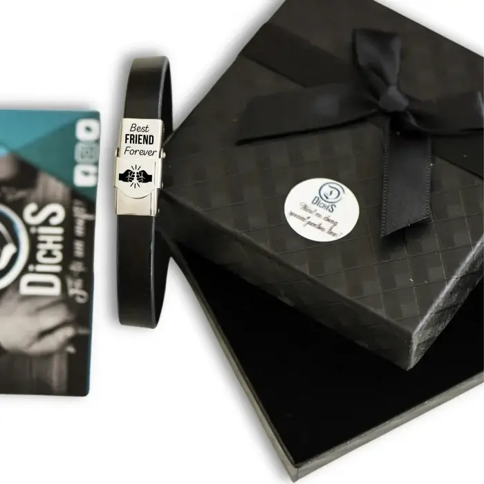 Prieten - Bratara din piele cu mesaj personalizat [5]