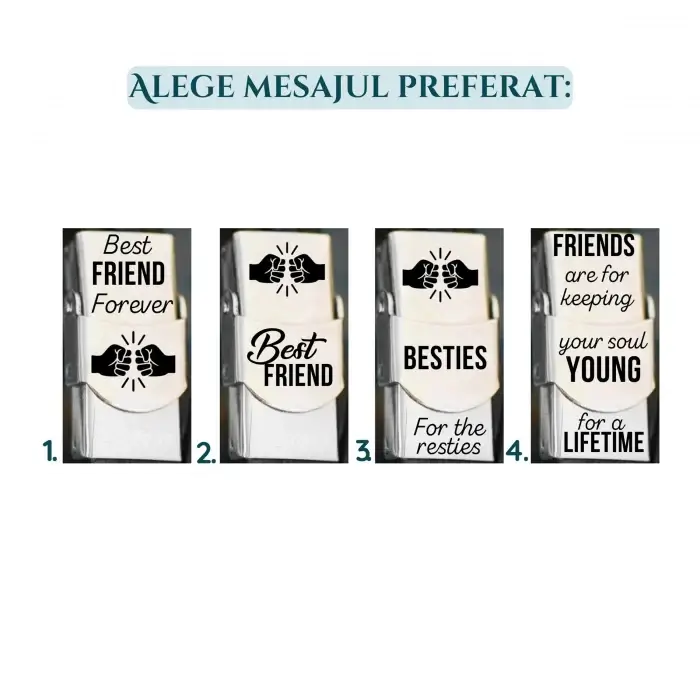 Prieten - Bratara din piele cu mesaj personalizat [3]