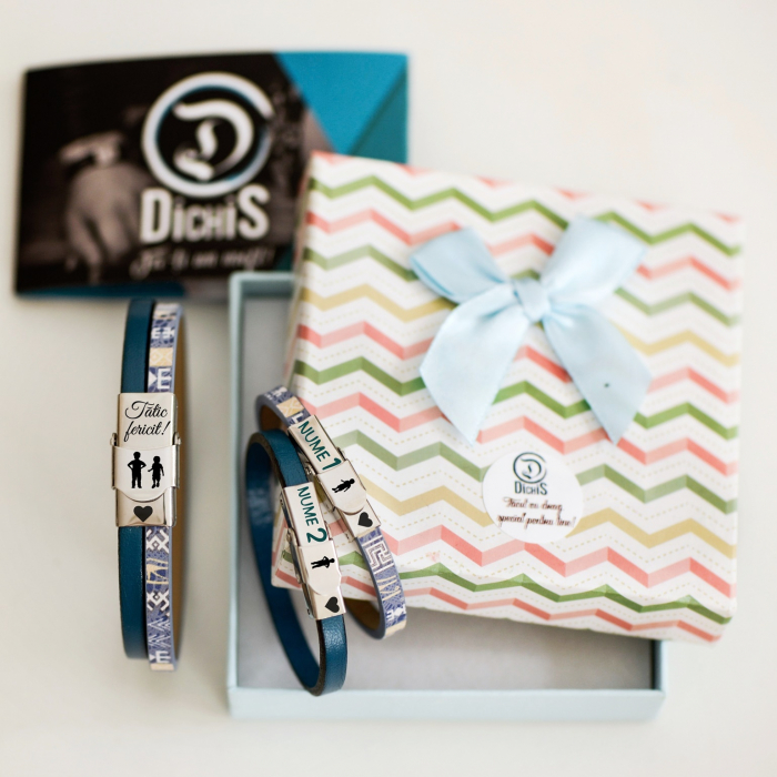 Mama/Tata de baietei - Set bratari de piele [2]