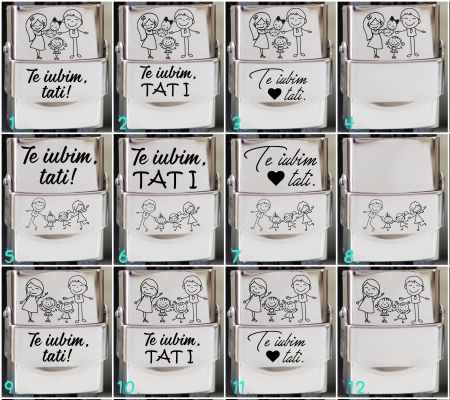 Te iubim tati - Bratara lata de piele cu mesaj [2]