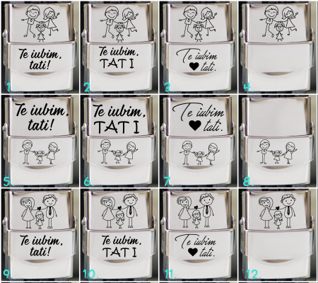 Te iubim tati - Bratara lata de piele cu mesaj [2]