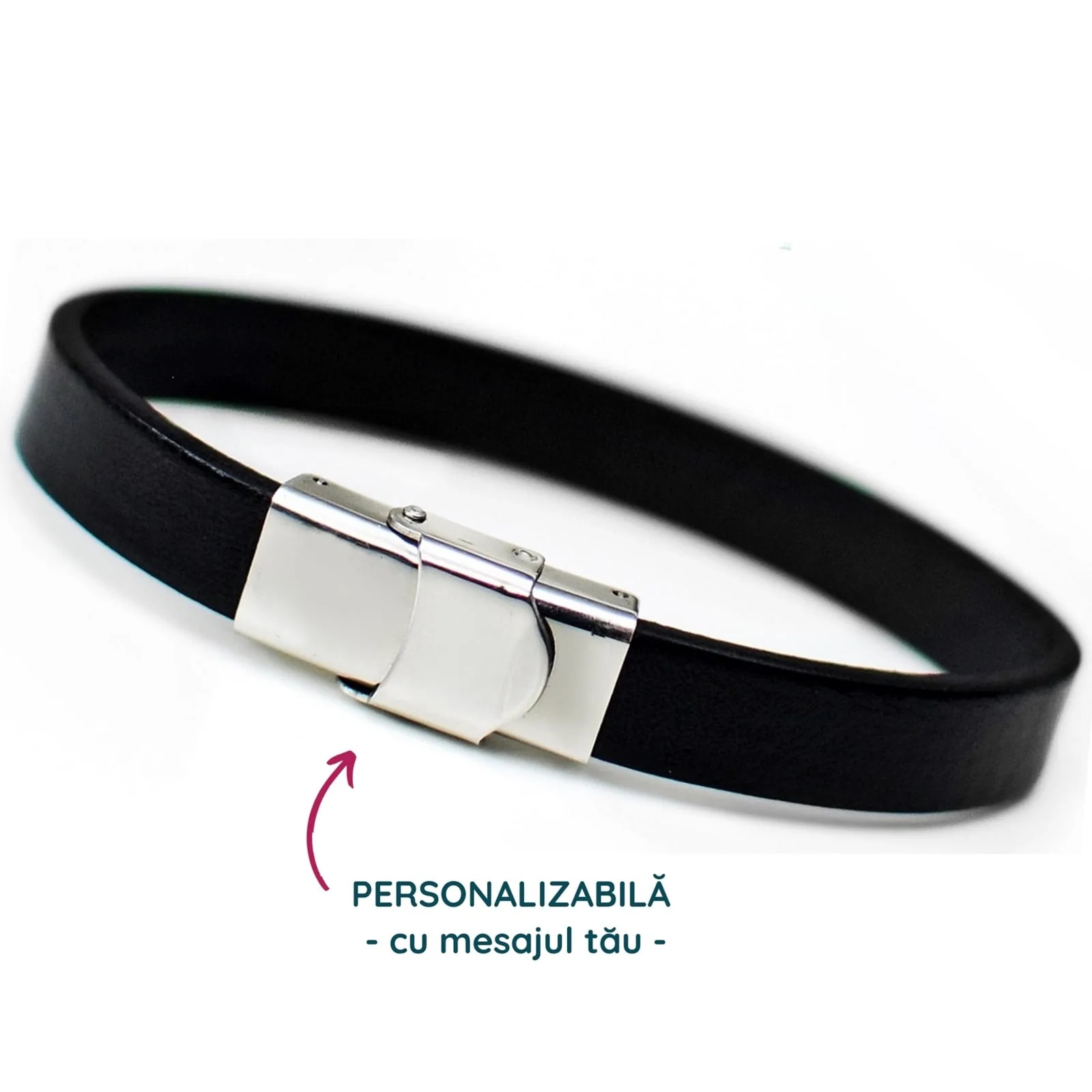 Cadouri Barbati - Bratara Barbateasca Piele Personalizabila (uni)