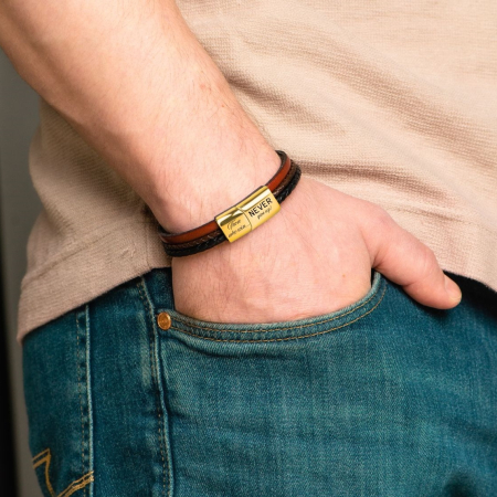 bratara-barbati-slide-force-cu-mesaj-never-give-up [2]