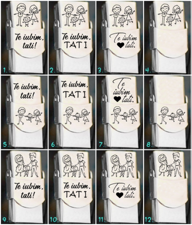 Cadou Barbati - Bratara din Piele Colorata cu Mesaj 'Te Iubim Tati' [1]