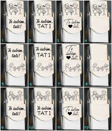 Brățară „Te Iubim Tati” pentru Tata de Fetițe – Personalizată, Din Piele [1]