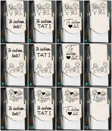 Brățară „Te Iubim Tati” pentru Tată de Băieți – Personalizată, Din Piele [1]