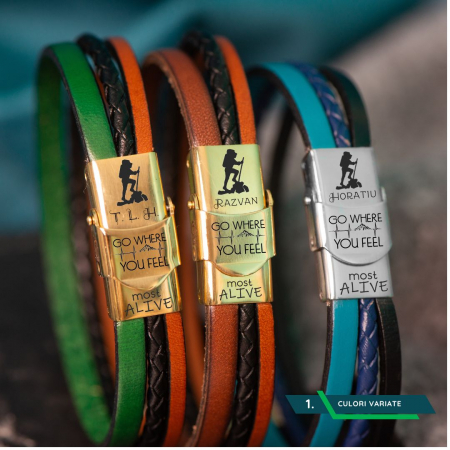 Bratara cu nume pt barbati - mesaj Calator [1]