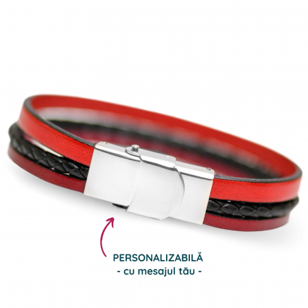 Bratari cu Initiale - bratara din piele personalizabila colorata pentru femei