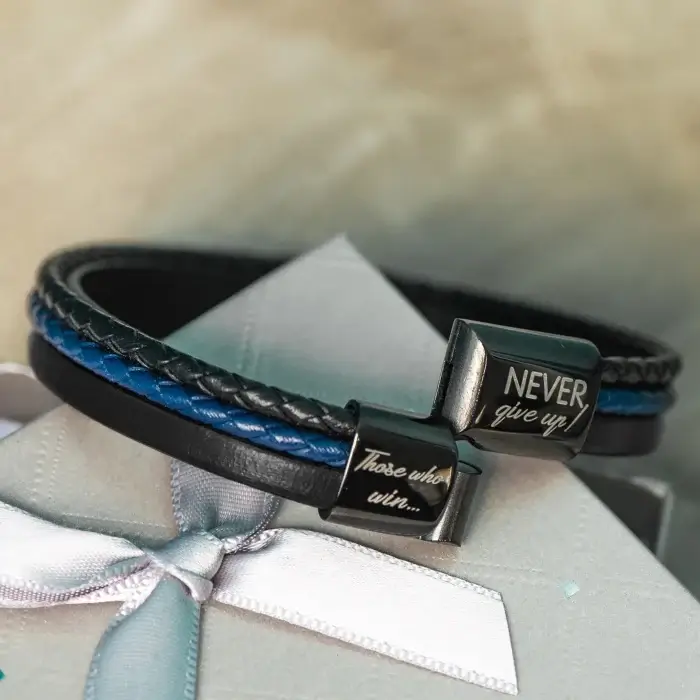 bratara-barbati-slide-force-cu-mesaj-never-give-up [5]