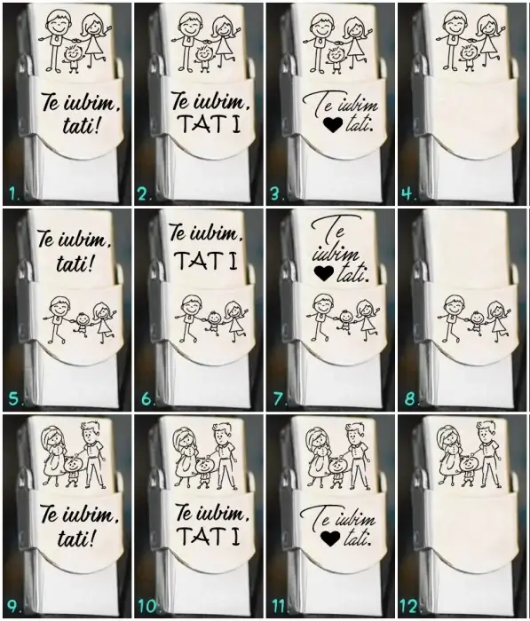 'Te iubim tati' - Bratara din piele cu mesaj (colorata) [2]