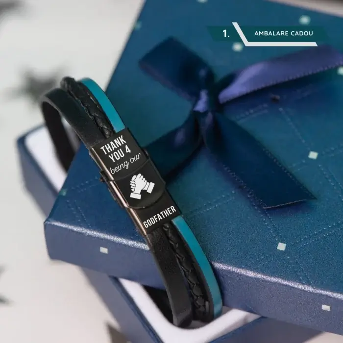 Bratari - Bratara personalizata din piele - Cadou pentru Nasi de cununie
