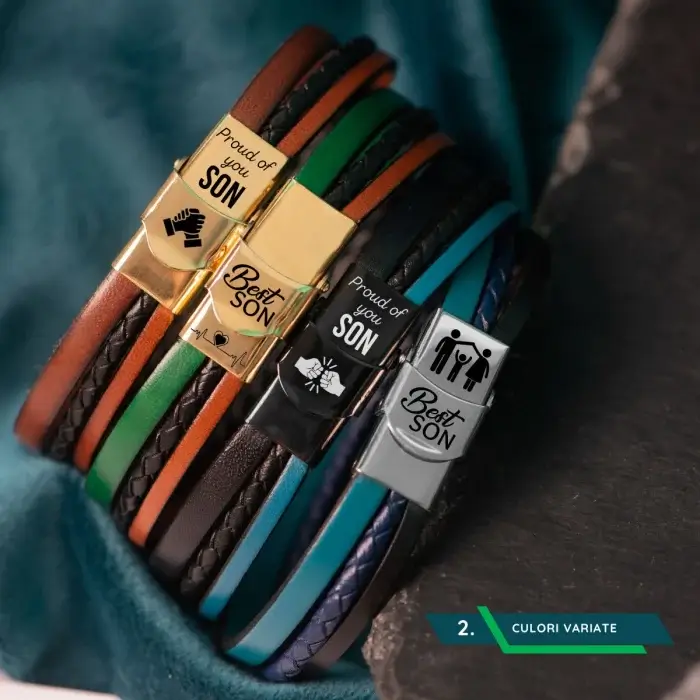 Bratara Personalizata din piele - Cadou pentru Fiul Meu [2]