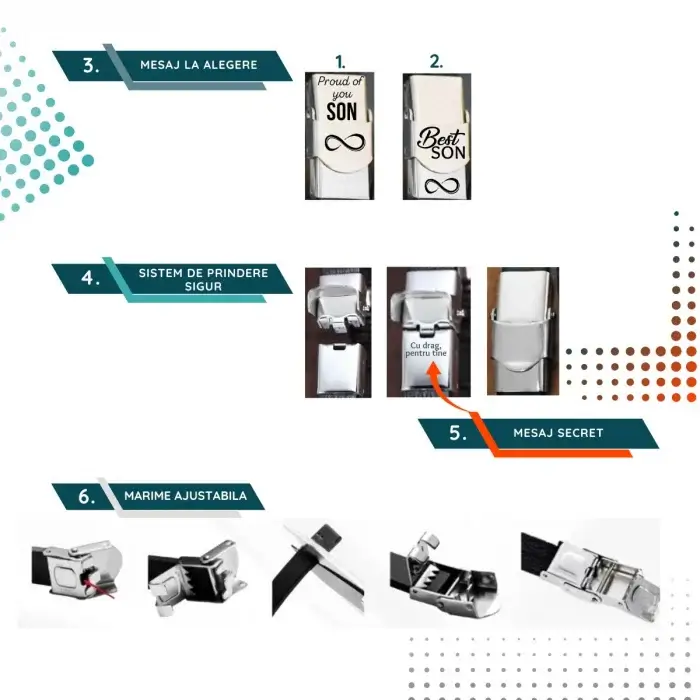 Bratara Personalizata din piele - Cadou pentru Fiul Meu [3]