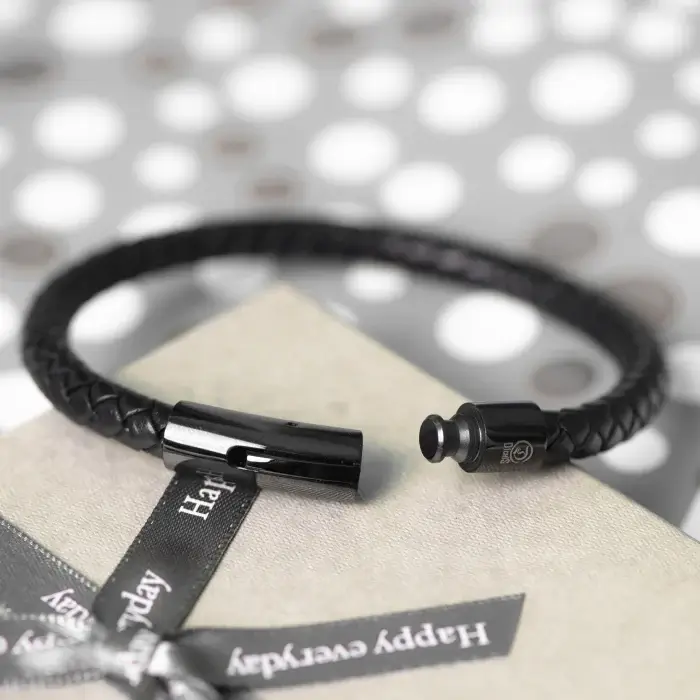 bratari-piele-barbati-snur-piele-inchizatoare-inox-negru-cromat [2]