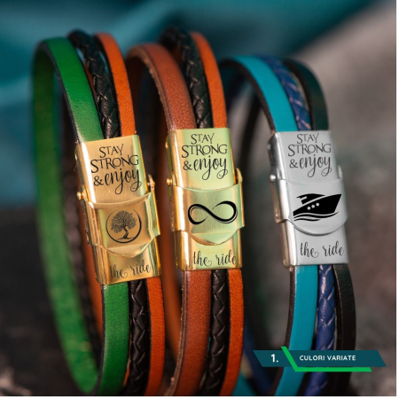 Brățară de piele cu mesaj enjoy [1]