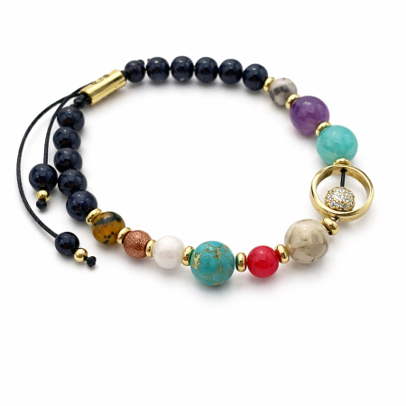 Bratara Planete - Dama, Pietre Semiprețioase