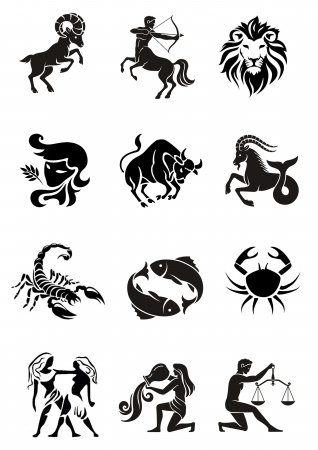 Brățară lată de piele cu zodie [7]