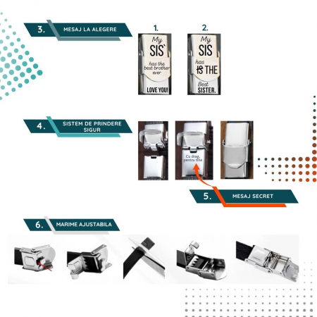 CADOU Amuzant Frati - Bratara personalizata din piele pentru Sora [2]