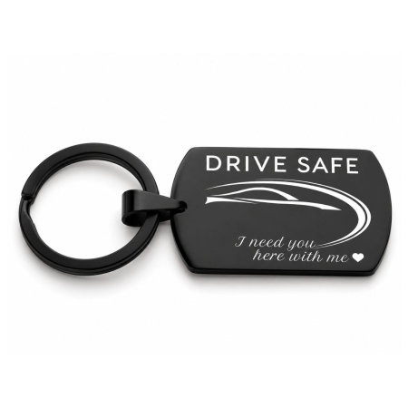 breloc-auto-personalizat-drive-safe-crom-negru