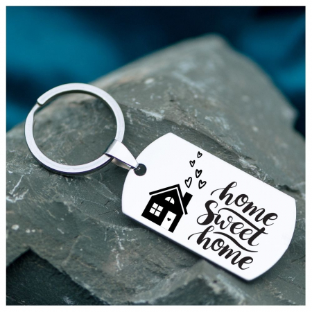 Breloc Chei Personalizat Cu Mesaj  -  Home Sweet Home [1]