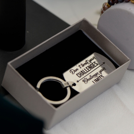 Breloc Inox Personalizat cu Mesaj Motivational [1]