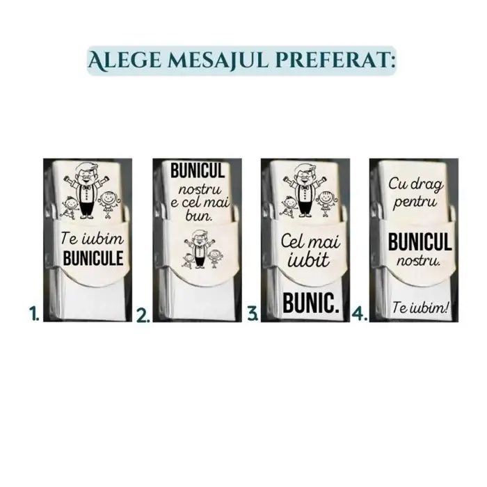 bratara din piele pentru bunic, cu mesaj, inchizatoare otel inoxidabil [2]