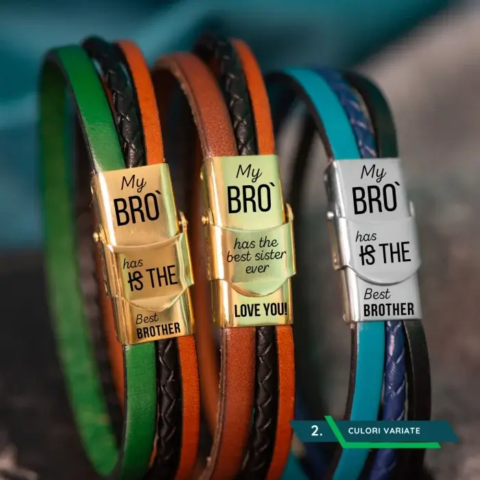 Cadou Amuzant Frati - Bratara personalizata din piele pentru Frate [1]