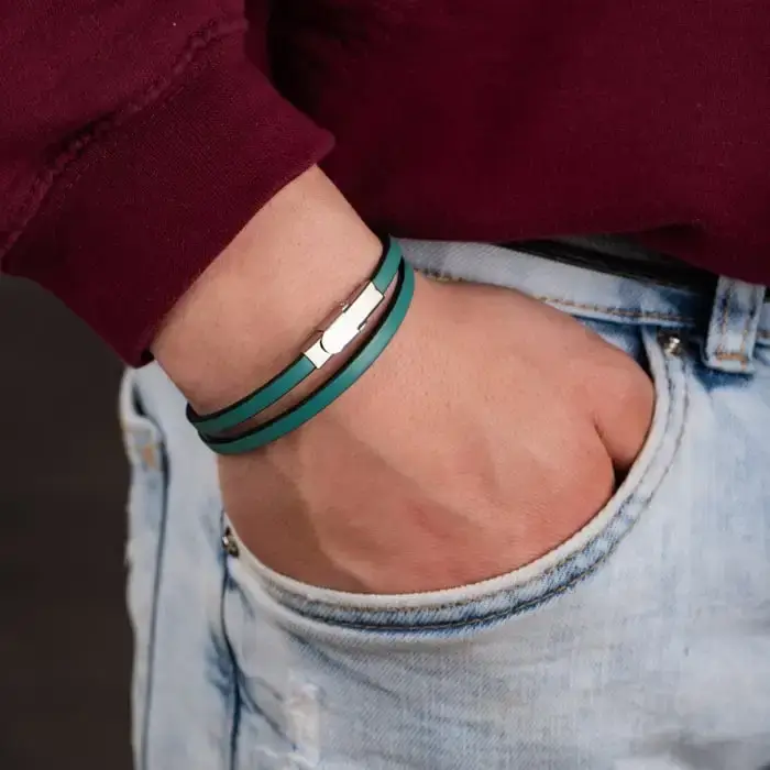 Bratari - Cadou Barbati - Bratara Subtire Personalizabilă din Piele