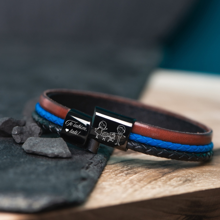 Cadou pentru Barbati – Bratara Personalizata Slide Force, Mesaj Familie [4]