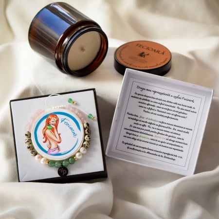 Fecioara - Lumanare Parfumata si Bratara Semipretioasa - Pachet Cadou Zodie [2]