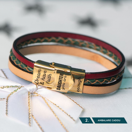 Bratara personalizata din piele - Cadou pentru Fiica Mea [1]