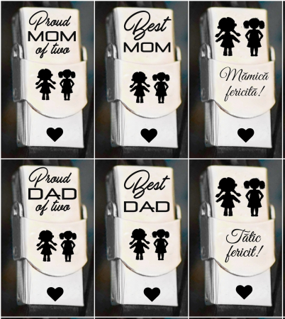 Mama/Tata de fetite - Set bratari de piele [3]