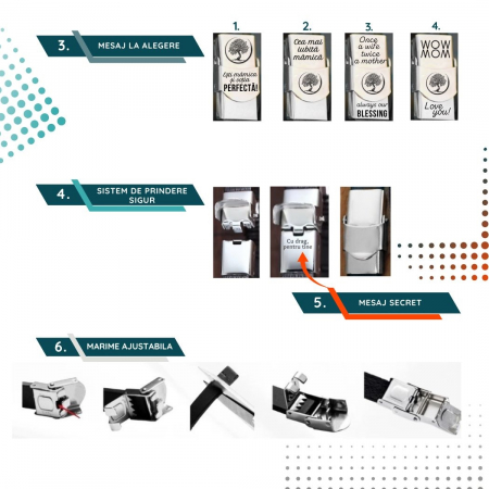 Cadou proaspata Mamica - Bratara din piele Personalizata cu mesaj [2]