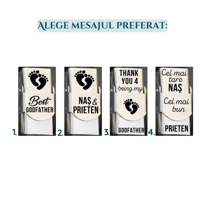 Bratara din piele cu mesaj pentru nas, inchizatoare inox [3]