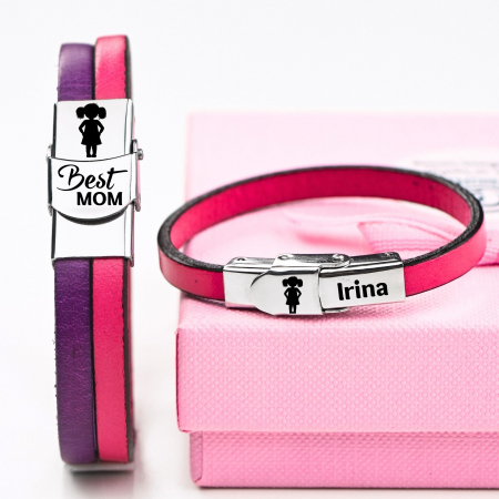 Set de Bratari Mama Fiica din piele [1]