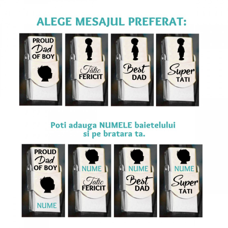 Set de Bratari Tata Fiu din piele [1]