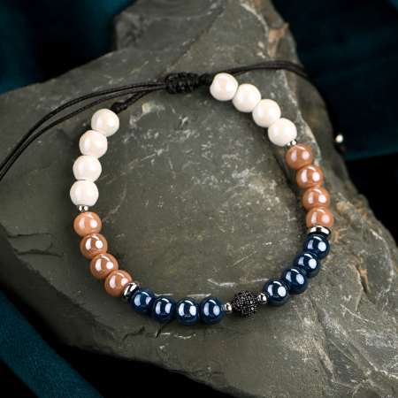 Sophisticated - Set Cadou Brățară din Porțelan și Cercei din Argint - Damă [3]