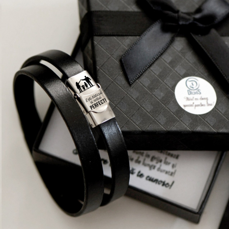 Tatic - Bratara din piele cu mesaj personalizat [1]