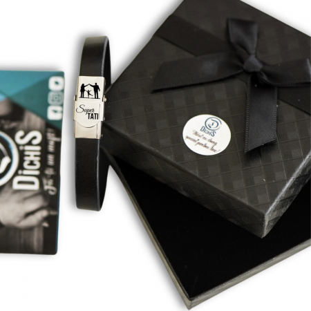 Tatic - Bratara din piele cu mesaj personalizat [2]