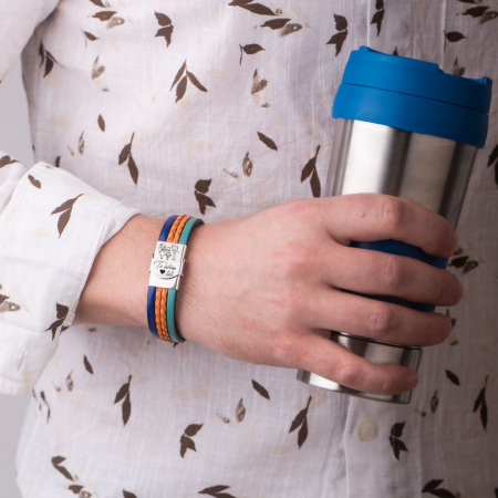 Te iubim tati - Bratara lata de piele cu mesaj [1]