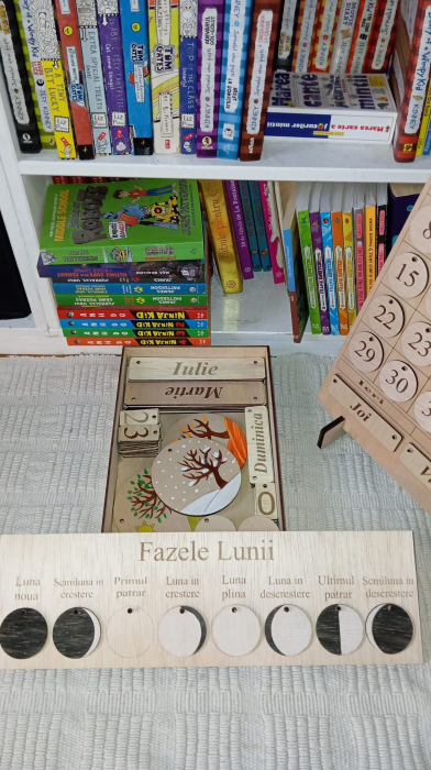 Calendarul Naturii Montessori Waldorf, permanent, din placaj - Set complet [7]
