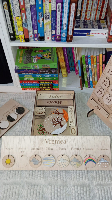Calendarul Naturii Montessori Waldorf, permanent, din placaj - Set complet [5]