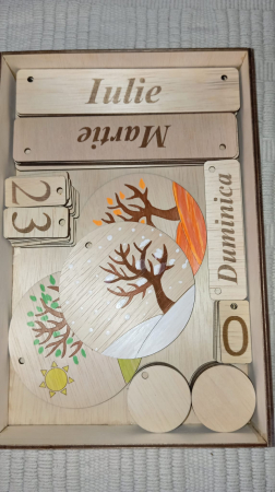 Calendarul Naturii Montessori Waldorf, permanent, din placaj - Set complet [5]