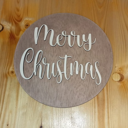 Disc din placaj cu mesaj aplicat 25 cm [9]
