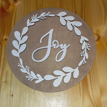 Produsele noastre - Disc din placaj cu mesaj aplicat 25 cm