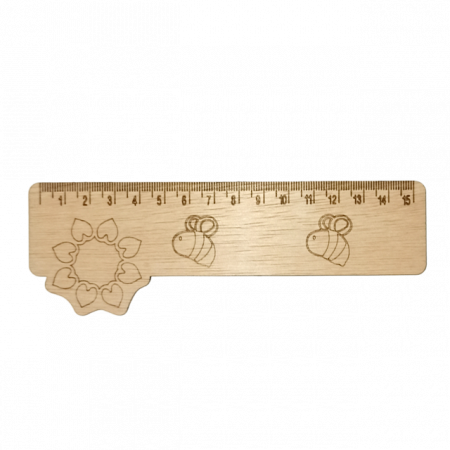 Materiale didactice - rigla-din-placaj-pentru-pictat-floare-si-albinute