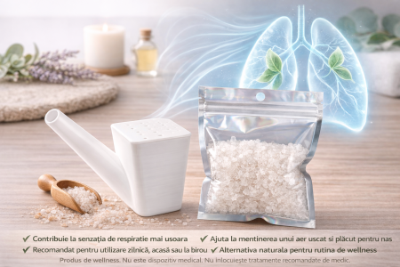Sare De Baie - inhalator salin cu sare naturala + rezerva de sare