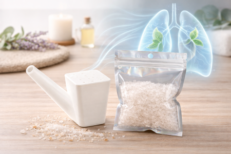 inhalator salin cu sare naturala + rezerva de sare [1]