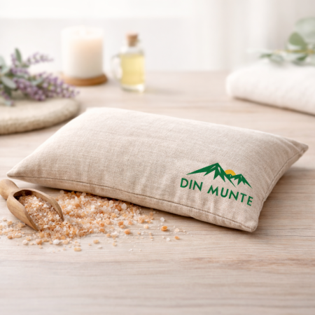 Perna cu sare naturala pentru relaxare si confort. Utilizare calda sau rece. Produs natural de wellness, ideal pentru uz zilnic. [1]